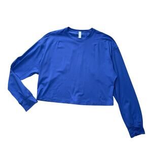 Lululemon Cornflower Blue Swiftly Tech Cropped Long-Sleeve Shirt Size 4